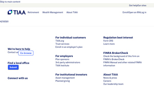 Screenshot of Retirement loan calculator - TIAA