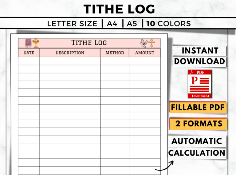 Featured image for tithe calculator - Church Donation Log ...