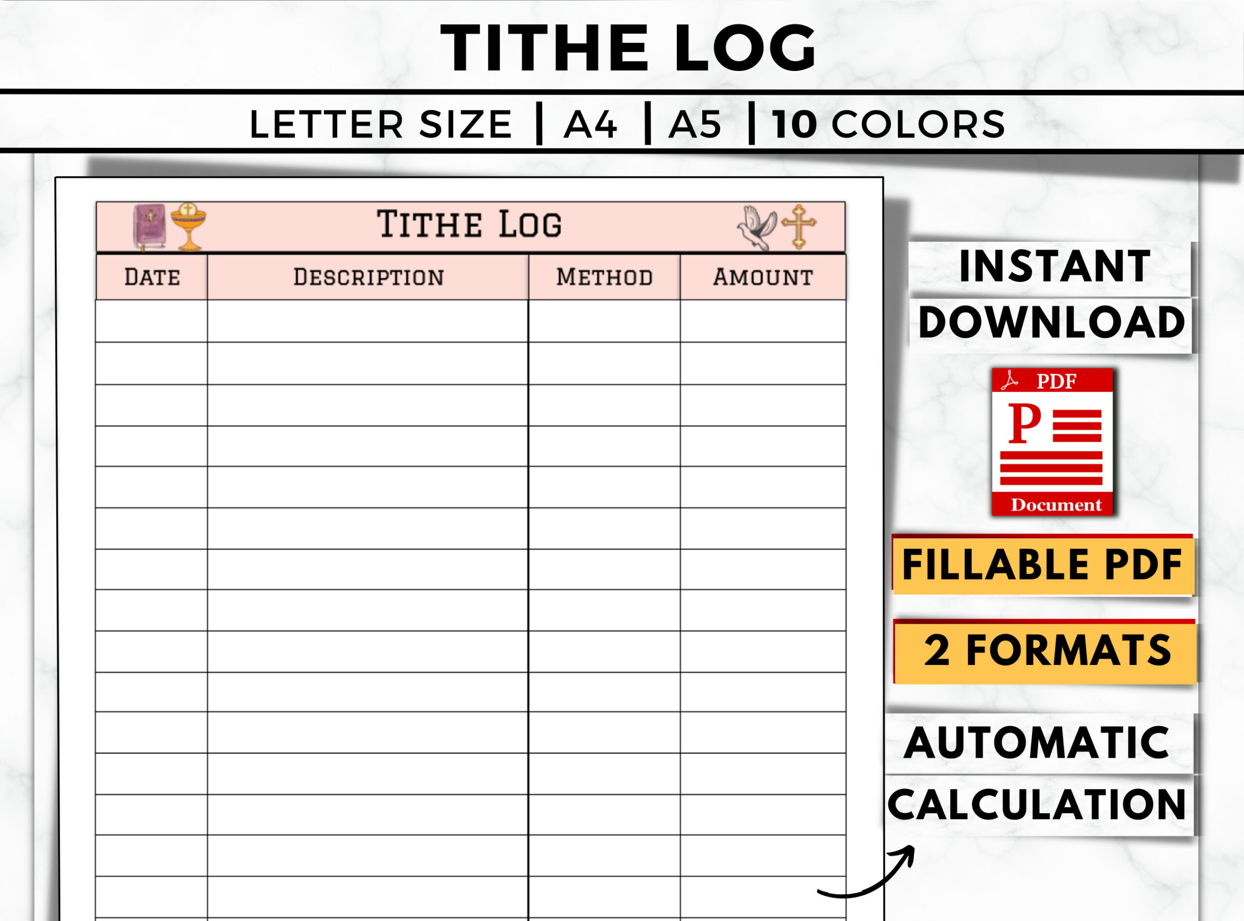 Featured image for tithe calculator - Church Donation Log ...