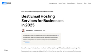 Screenshot of 10 Best Email Hosting Services for Small Businesss (2025)