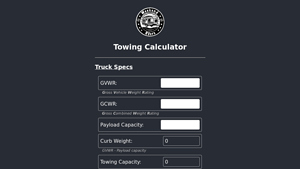 Screenshot of Tow Calculator