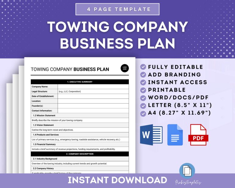 Featured image for towing estimate calculator - Towing Company Business Plan Template ...