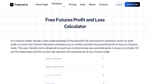 Screenshot of Futures Pnl Calculator - Trademetria