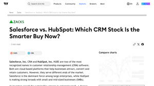 Screenshot of Salesforce vs. HubSpot: Which CRM Stock Is the Smarter Buy Now?