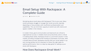 Screenshot of Email Setup With Rackspace: A Complete Guide - Truehost Cloud