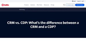 Screenshot of CRM vs. CDP | Twilio