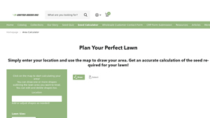 Screenshot of Area Calculator - United Seeds