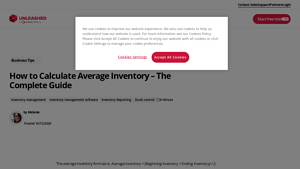 Screenshot of How to Calculate Average Inventory – The Complete Guide