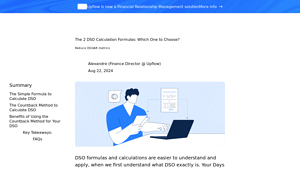 Screenshot of The 2 DSO Calculation Formulas: Which One to Choose? - Upflow