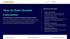Screenshot of YTD Calculator: Calculate Year to Date - upGrowth