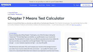 Screenshot of Chapter 7 Means Test Calculator - Upsolve