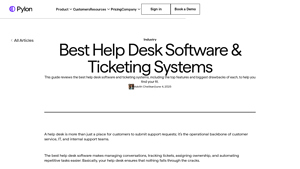 Screenshot of Best Help Desk Software & Ticketing Systems - Pylon