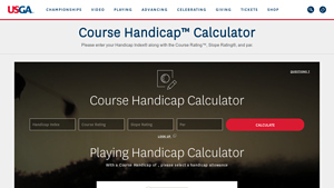 Screenshot of Course Handicap™ Calculator - USGA