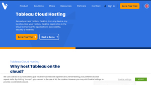Screenshot of Tableau Cloud Hosting | Benefits & Pricing - V2 Cloud