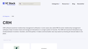 Screenshot of CRM Tools for VC Investors