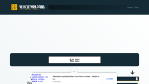Screenshot of Vehicle Wrap Pricing Calculator