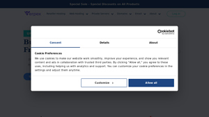 Screenshot of Best Web Hosting: Plans from $0.6/mo. | Verpex®