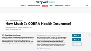 Screenshot of How Much Is COBRA Insurance? Cost, Implications, Alternatives