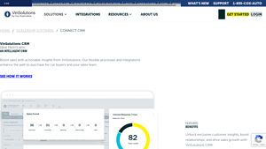 Screenshot of CRM Software Solutions for Car Dealerships - VinSolutions