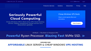 Screenshot of Cheap Windows VPS & Linux Cloud VPS Hosting - VirMach® | The ...