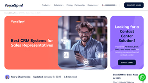 Screenshot of Best CRM for Sales Reps in 2025 - VoiceSpin