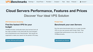 Screenshot of VPSBenchmarks: Review and Compare VPS Servers