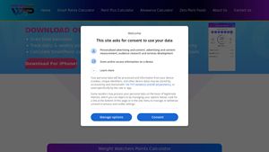 Screenshot of Weight Watchers Points Calculator | WW Calculator