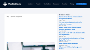 Screenshot of The 8 Best CRM Solutions for Private Equity Firms - WealthBlock