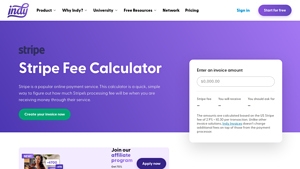 Screenshot of Stripe Fee Calculator - Indy