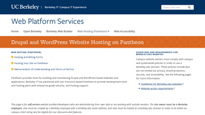 Screenshot of Web Hosting (Pantheon) - Web Platform Services