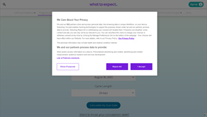 Screenshot of Pregnancy Due Date Calculator - What to Expect