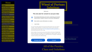 Screenshot of Bonus Puzzle - Wheel of Fortune Solutions