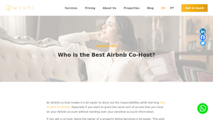 Screenshot of Who is the Best Airbnb Co-Host and How to Get One? - Whome