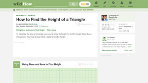 Screenshot of 4 Ways to Find the Height of a Triangle - wikiHow