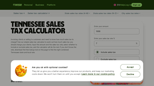 Screenshot of Tennessee Sales Tax | Calculator and Local Rates | 2021 - Wise