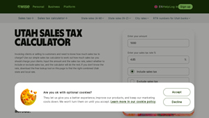 Screenshot of Utah Sales Tax | Calculator and Local Rates | 2021 - Wise
