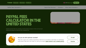 Screenshot of PayPal Fees Calculator | Paypal Fees for Sellers Explained - US