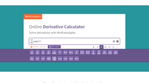 Screenshot of Derivative Calculator: Step-by-Step Solutions - Wolfram|Alpha