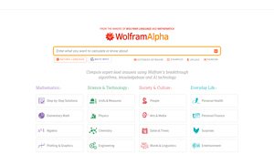Screenshot of Wolfram|Alpha: Computational Intelligence