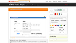 Screenshot of Wolfram|Alpha Widgets: 