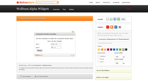 Screenshot of Wolfram|Alpha Widgets: 