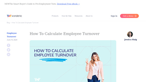 Screenshot of How To Calculate Employee Turnover - Wonderlic