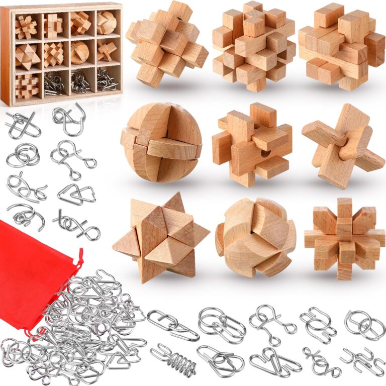Featured image for wooden puzzles puzzle - Yilloog 45 Pcs Brain Teaser Puzzles ...
