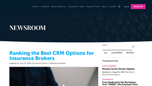 Screenshot of Ranking the Best CRM Options for Insurance Brokers - Word & Brown