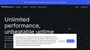 Screenshot of Managed WordPress Hosting | Speed & Security With No Limits
