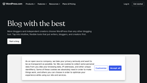 Screenshot of Create Your Blog With The Best Blogging Platform - WordPress.com