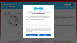 Screenshot of Word Search Addict - FREE Printable Puzzles