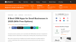 Screenshot of 8 Best CRM Apps for Small Businesses in 2025 (With Free Options)
