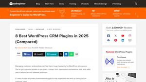 Screenshot of 8 Best WordPress CRM Plugins in 2025 (Compared) - WPBeginner