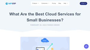 Screenshot of What Are the Best Cloud Services for Small Businesses? - WP ERP
